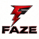 FAZE战队官方队标-红黑配色锐利闪电标识