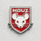 MOUZ战队官方队标-红白配色老鼠造型徽章